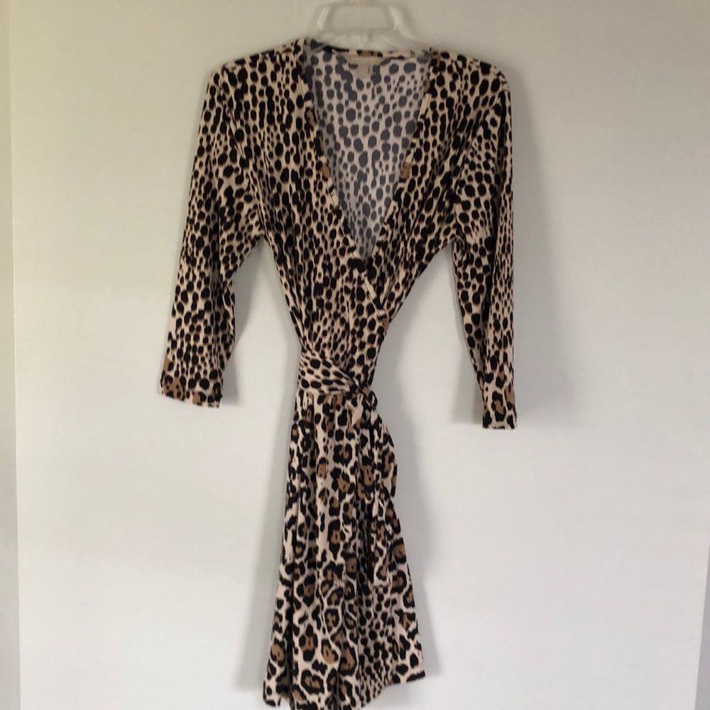 Banana republic leopard wrap dress